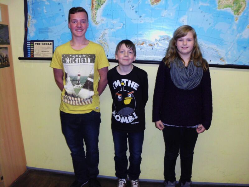 Klasse 10: Hannes, Klasse 6: Moritz, Klasse 7: Debora